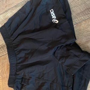 BLACK ASICS VOLLEYBALL SPANDEX, SIZE XS, GOOD CONDITION, ELASTIC WAIST BAND